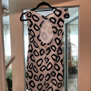 Spotted Mini Dress With Liner, Size S